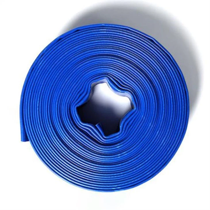 blue lay flat pvc discharge hose-2